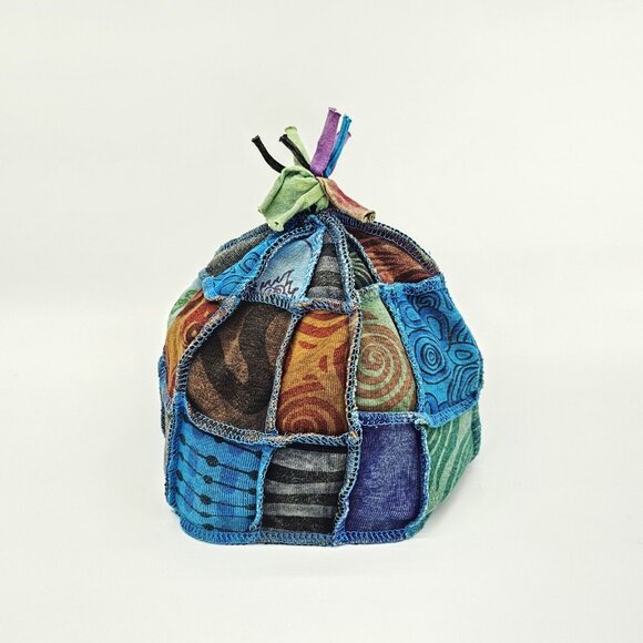 Handmade Patchwork Hobo Beanie Hat Arm Warmer Set Nepal Boho Retro Hippie Grunge main image 13